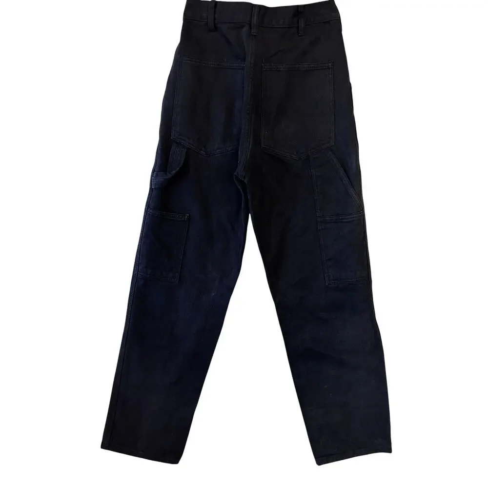 J. Galt Shanghai Pants Small Womens Black Carpenter Cargo Straight High Rise
